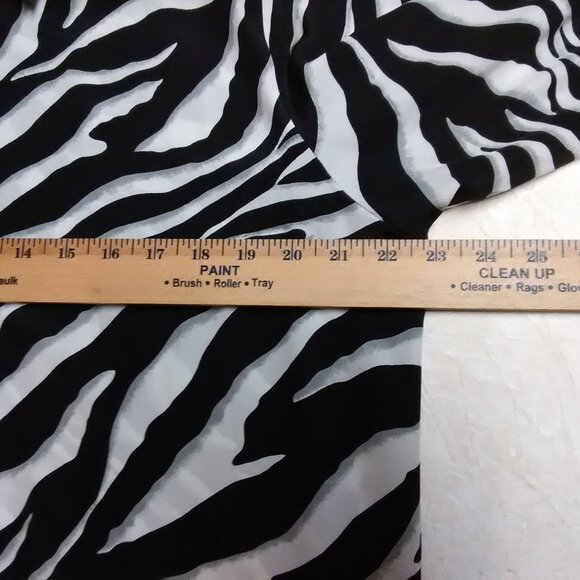 Vintage BOB MACKIE Wearable Art 100% SILK Black Zebra Shirt Large / L - Picture 6 of 14